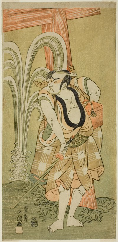 Skådespelaren Otani Hiroji III i en oidentifierad roll av Ippitsusai Bunchō