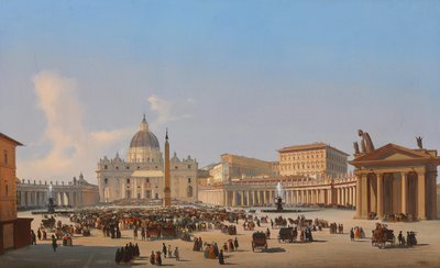 Petersplatsen, Rom av Ippolito Caffi