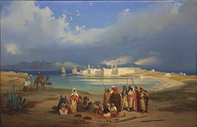 The Isthmus of Suez, ca 1845 av Ippolito Caffi