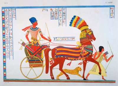 Forntida egyptisk fresk, 1800-talet av Ippolito Rosellini