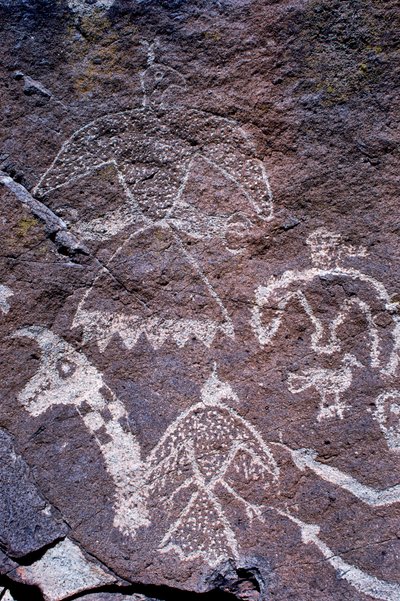 Etsningar av anasazisk bergskonst funna i New Mexico. av Ira Block