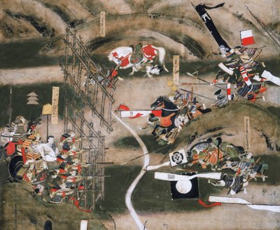 Skärm från slaget vid Nagashino 1575, Osakas slottsmuseum, 2005 (foto) av Ira Block