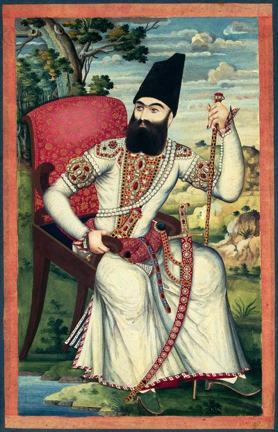 Porträtt av prins Abbas Mirza, ca 1820 av Iranian Master
