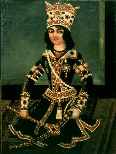 Porträtt av Abbas-Minza (ca 1783-1833), Prins av Persien, son till Shah Fath Ali (regerade 1797-1834) av Iranian School