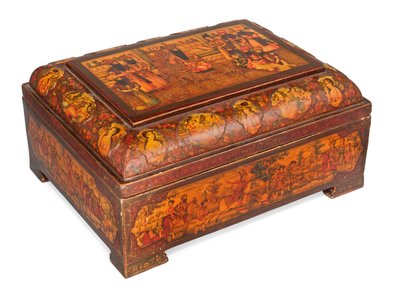 Kajar Casket (Lankkurel Papir-Mache) (C också 202-6) av Iranian School