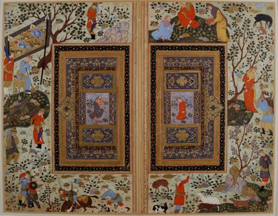 Dubbel sida. Iran, Isfahan, tidigt 1600-tal.. av Iranian master.