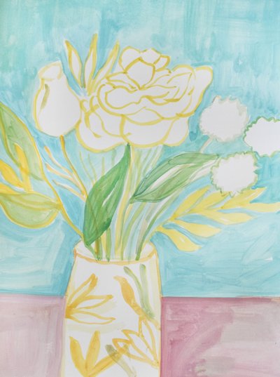 Mjuk gul blomvas av Iria Fernandez