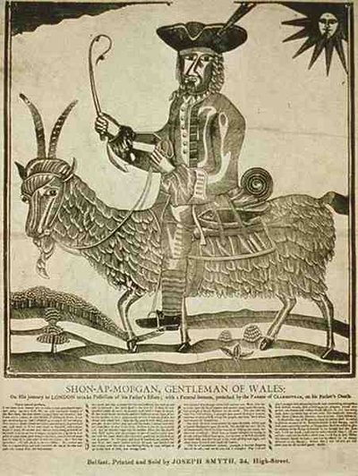 "Shon Ap Morgan, Gentleman of Wales" (litografi) av Irish School