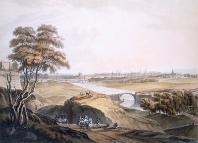 Utsikt över Dublin. av "Irish school,