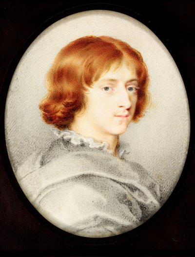 En ung gentleman traditionellt identifierad som Isaac Oliver den yngre, målarens son (akvarell på veläng) av Isaac (attr. to) Oliver