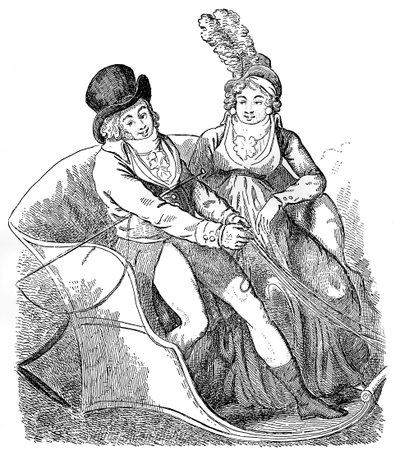 En guldfink och hans älskarinna, 1796. av Isaac Cruikshank