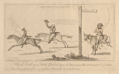 Westminster Races, A Political Heat Run i Covent Garden av Isaac Cruikshank