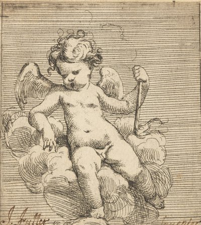 Putto som håller en fackla av Isaac Fuller