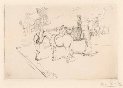 Amazon med sällskap av Isaac Israels (signed by artist)