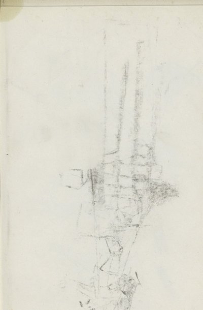 Abklatsch av kritateckningen på blad 25 a tergo av Isaac Israels