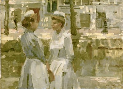 Amsterdam hushållspigor av Isaac Israels