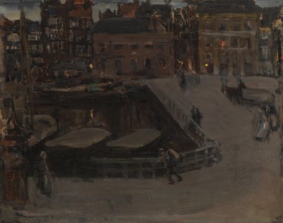 Damrak på kvällen av Isaac Israels