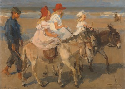 Åsnor på stranden Åsnanridning på stranden av Isaac Israels