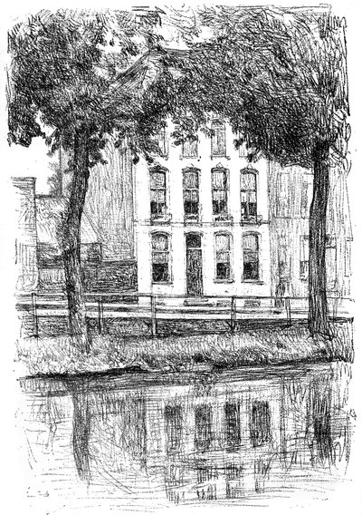 Israels hus, sett från parken, c1880-1882. av Isaac Israels