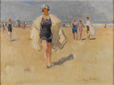 Lady on the Beach vid Viareggio av Isaac Israels