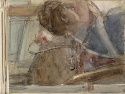 Kvinna vid ett bord av Isaac Israels