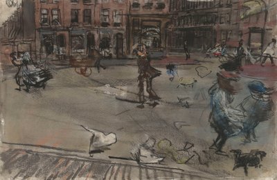 Vindby på Dapperplein i Amsterdam av Isaac Israels