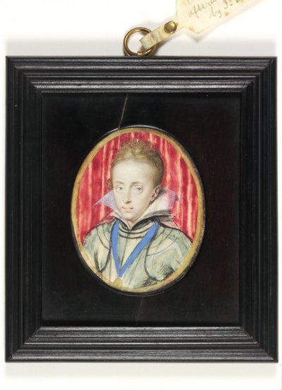 Charles, Prince of Wales, senare kung Charles I (akvarell på veläng) av Isaac Oliver