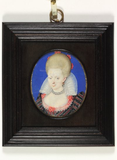Frances Howard, hertiginna av Lennox och Richmond (akvarell på veläng) av Isaac Oliver
