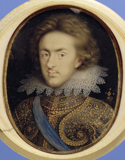 Miniatyrporträtt av Henrik (1594-1612), prins av Wales (akvarell på pergament) av Isaac Oliver