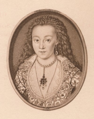 Porträtt - Arabella Stewart, c1500-talet, 1904 av Isaac Oliver I