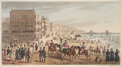 Characters on the Steyne, Brighton, från The English Spy publicerad 1824 av Isaac Robert Cruikshank