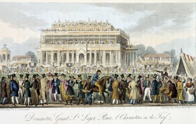 Saint Léger-priset i Doncaster (loppen) - i "" Den engelske spionen"" av Charles Molloy Westmacott, ill. av Robert Cruikshank, London av Isaac Robert Cruikshank