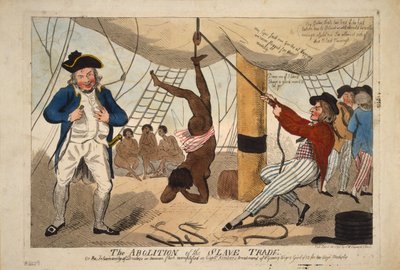 Avskaffandet av slavhandeln, eller omänskligheten hos handlare i mänskligt kött som exemplifieras i Captn. av Isaac Robert Cruikshank
