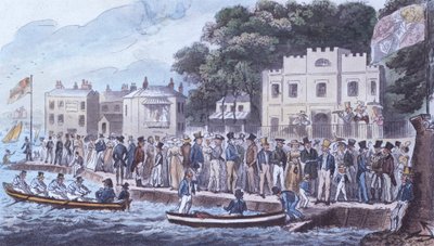 The Promenade at Cowes, 1825 av Isaac Robert Cruikshank