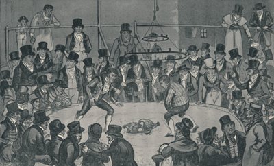 I Royal Cockpit, 1821, 1920. Konstnärer: Isaac Robert Cruikshank, George Cruikshank. av Isaac, Robert and George Cruikshank