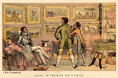 Jerry tränar för en dyning av Isaac, Robert and George Cruikshank