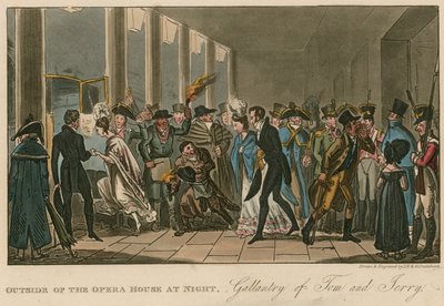 Utanför operahuset; Galanteri av Tom och Jerry av Isaac, Robert and George Cruikshank