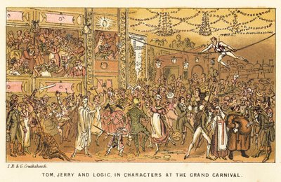 Tom, Jerry och Logic, i karaktärer på Grand Carnival av Isaac, Robert and George Cruikshank