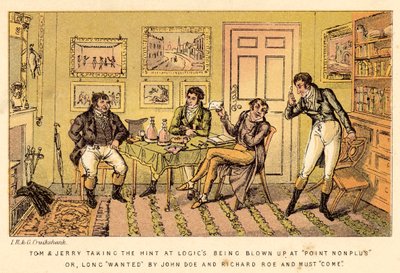 Tom och Jerry antydde att Logics skulle sprängas vid Point Nonplus eller, länge efterlyst av John? av Isaac, Robert and George Cruikshank