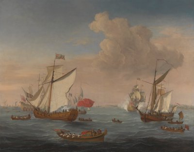 Fartyg i Themsens mynning nära Sheerness av Isaac Sailmaker