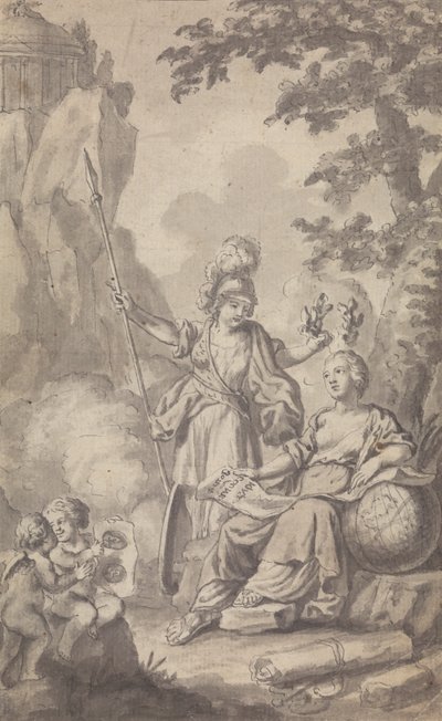 Frontispice för Town and Country Magazine, för Vol. II, nr 1 av Isaac Taylor