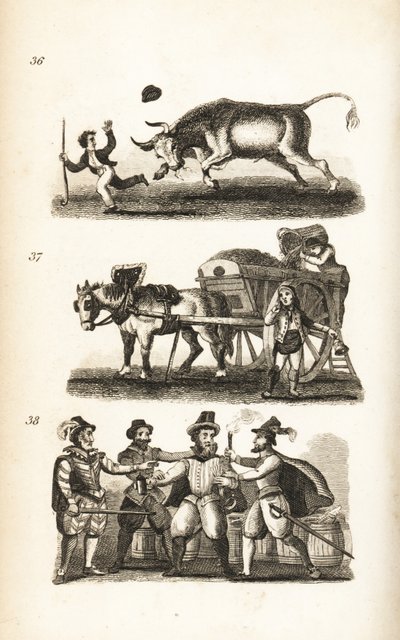 The Enraged Ox, the Dustman och tagandet av Guy Fawkes av Isaac Taylor