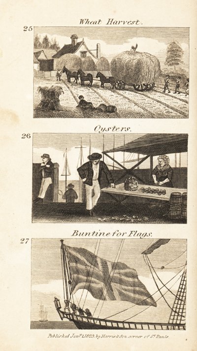 Handlar i Regency England: veteskörd, ostron och buntine för flaggor av Isaac Taylor