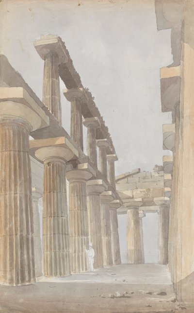 Interiör av det stora templet i Paestum av Isaac Weld