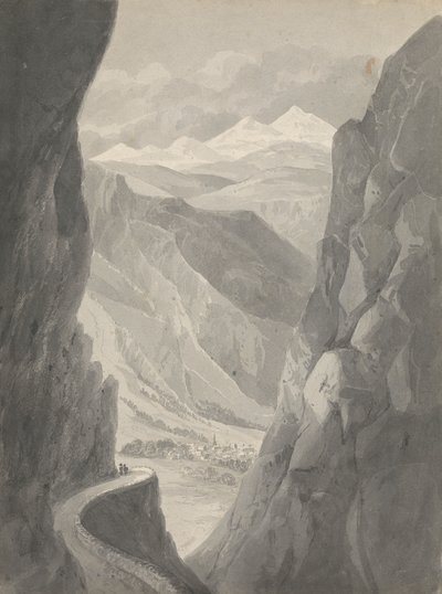 Pass of the Gemmi/ Descending to Leukas Bad (Schweiz) av Isaac Weld