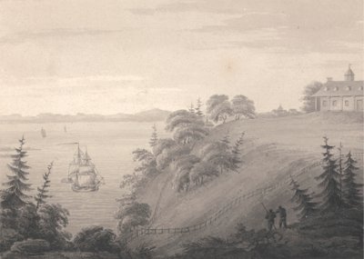 Utsikt över Mount Vernon, general Washingtons säte av Isaac Weld