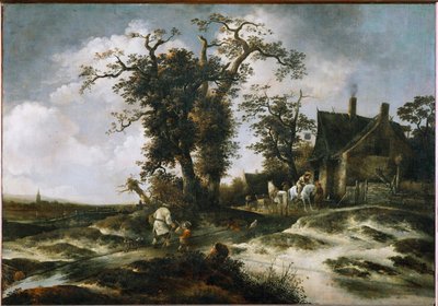 The Inn in the Dunes (olja på duk) av Isaack Jansz van Ostade