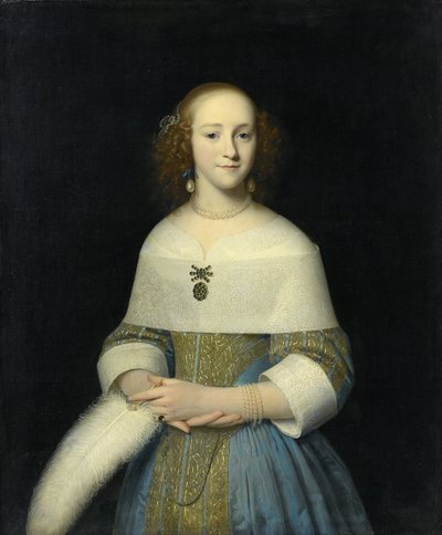 Porträtt av en ung kvinna, möjligen Susanna Reael, 1656 av Isaack Luttichuys