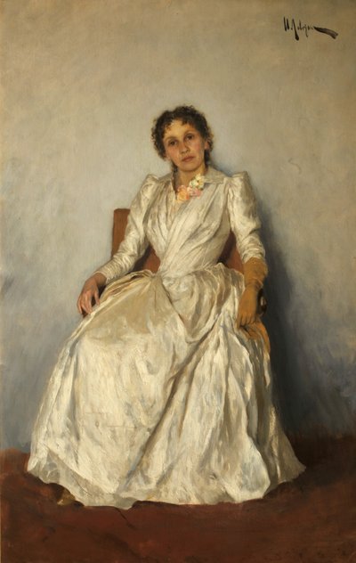 Porträtt av Sofia Kuvshinnikova 1847-1907, 1888. av Isaak Ilyich Levitan