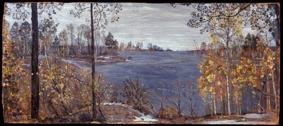 Senhöst (Late Automn). Målning av Isaak Izrailevich Brodsky (Brodsky) (1884-1939), olja på duk av Isaak Israilevich Brodsky